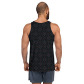 Rear view of Doodle Fusion Men's Tank Top showcasing back design.